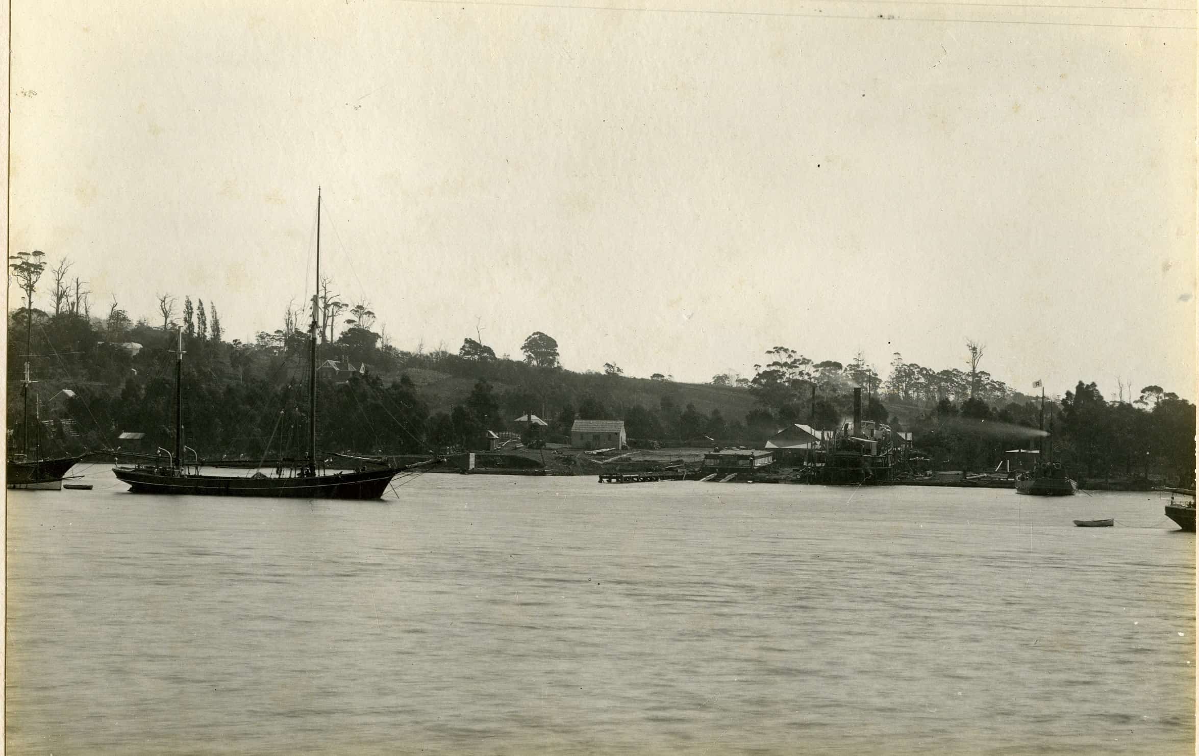 Three Burgess vessels in Mersey River